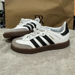 Adidas Samba White and Black Trainers